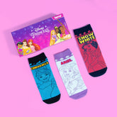 Princesses Ankle Socks for Girls (Pack of 3)