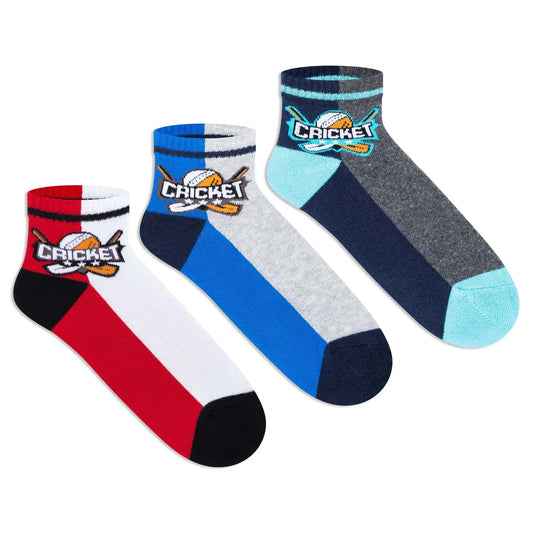 Sports Ankle Socks for Boys (Pack of 3) 2000