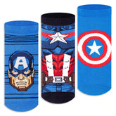 Captain America Low-Cut Socks for Men (Pack of 3)