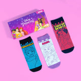 Princesses Ankle Socks for Girls (Pack of 3)