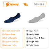 Grey Blue Black No-Show Socks - Men (Pack of 3) Supersox