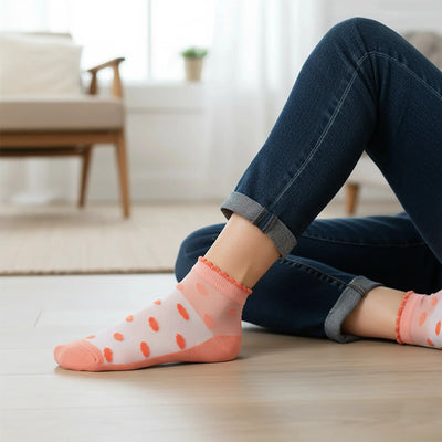 Casual Low-Cut Net Socks - Women (Pack of 1) — Peach