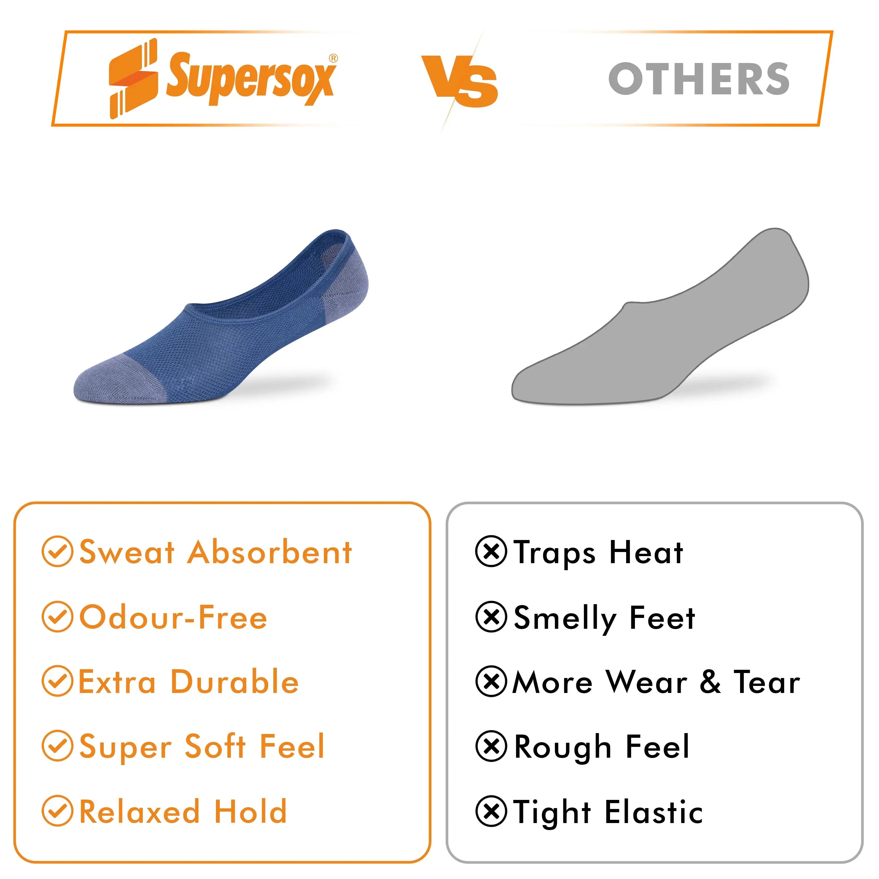 Casual No-Show Socks for Men (Pack of 3)