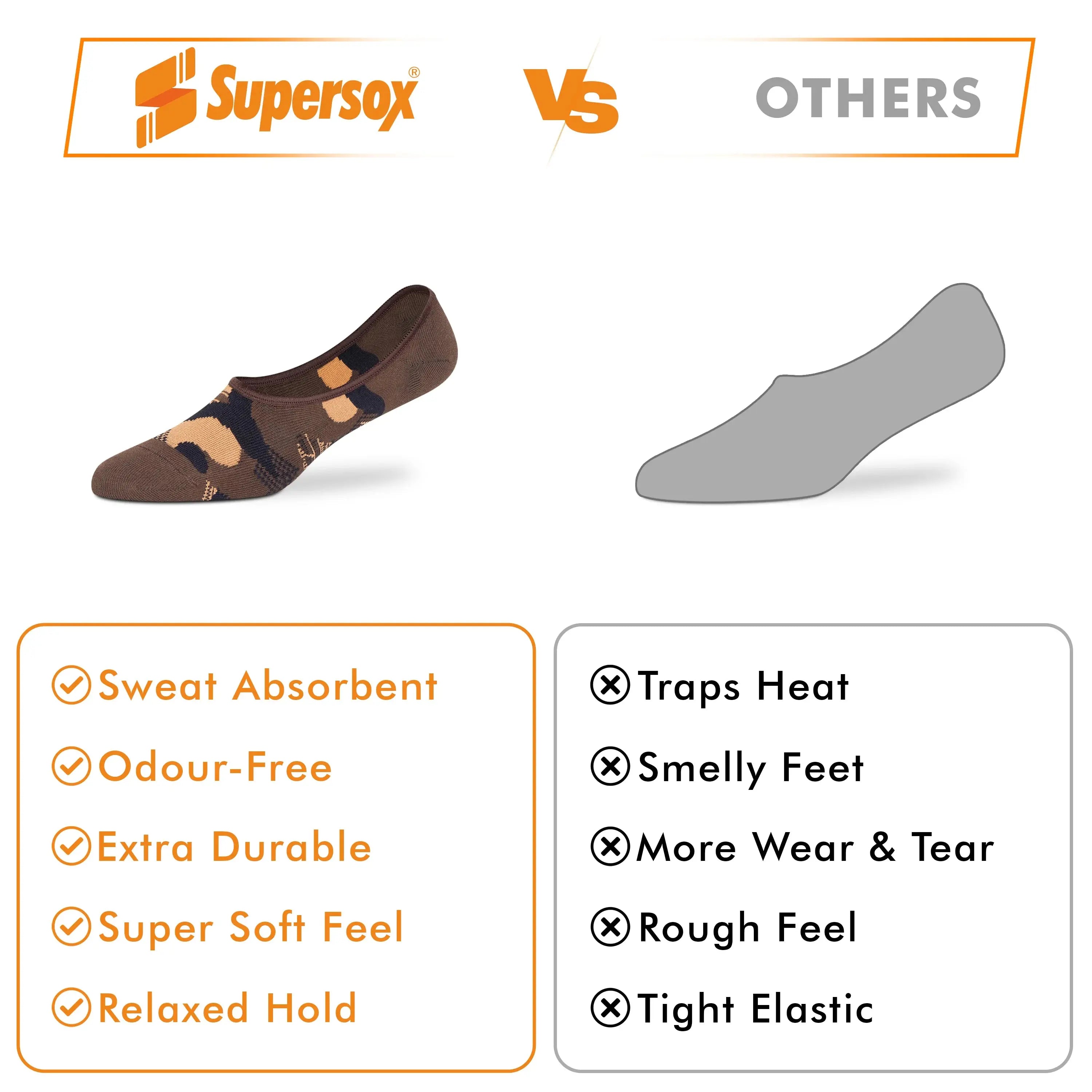 Supersox Casual No-Show Socks - Men (Pack of 3)