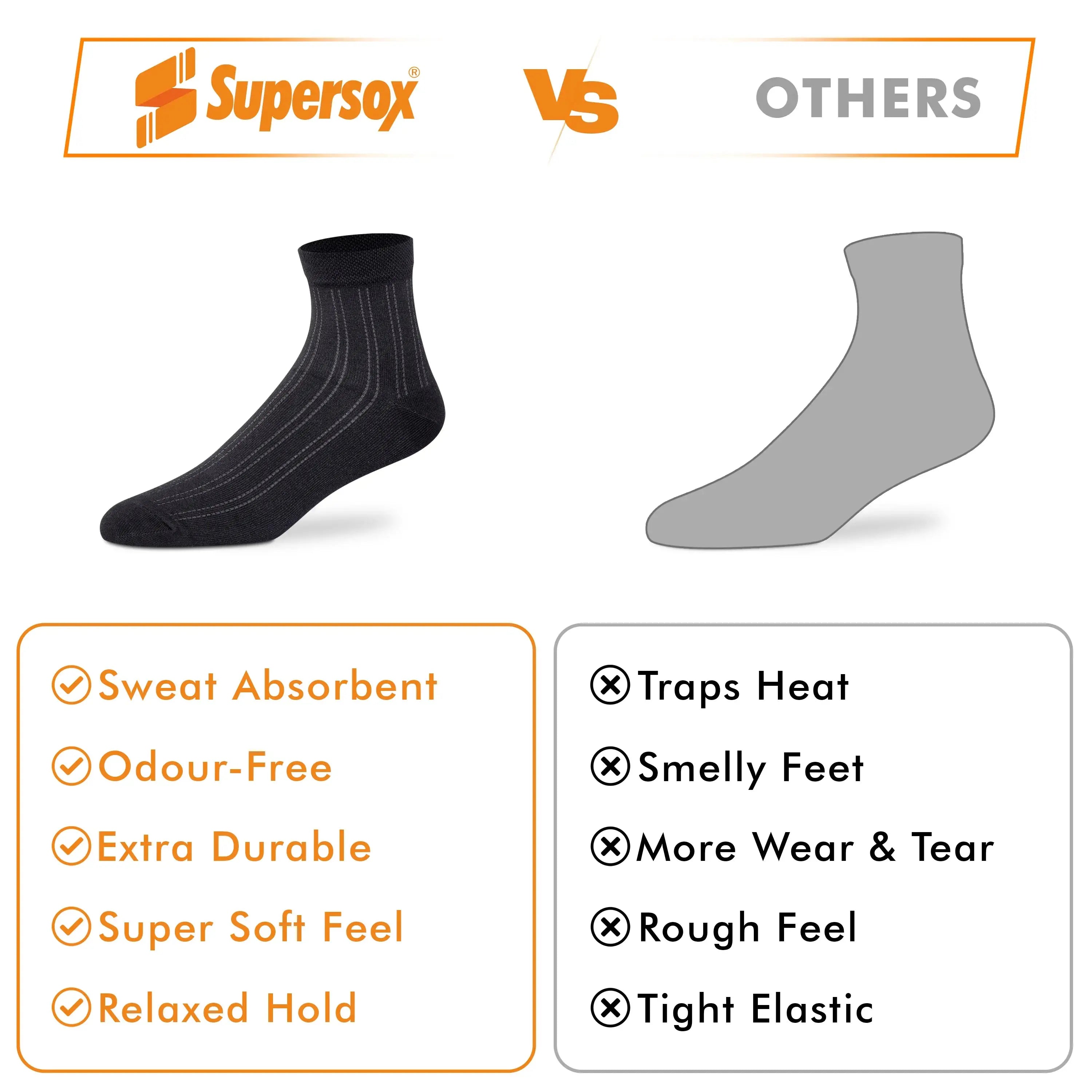 Casual Ankle Socks for Men (Pack of 3)