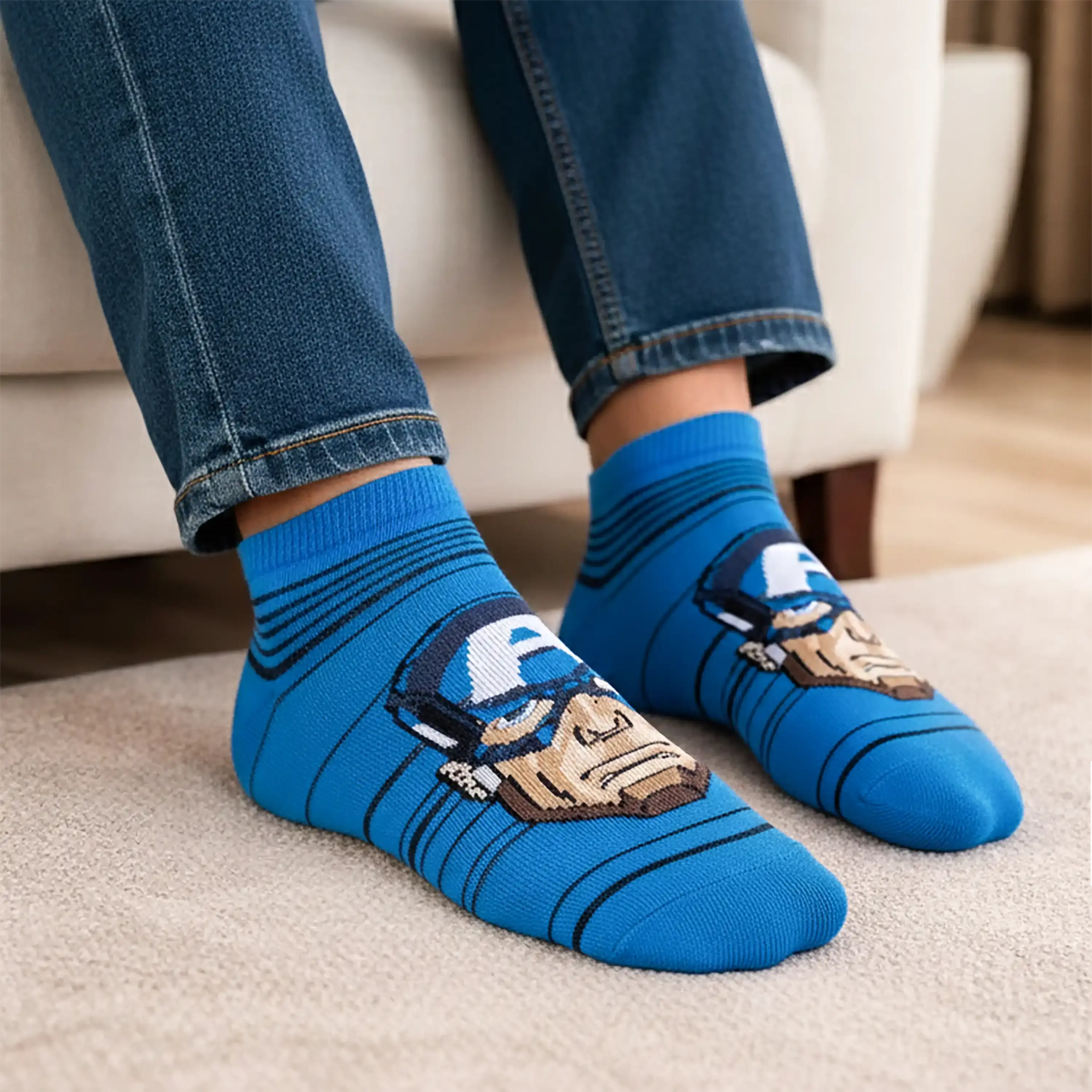 Marvel Captain America Low-Cut Socks - Men (Pack of 3) Supersox