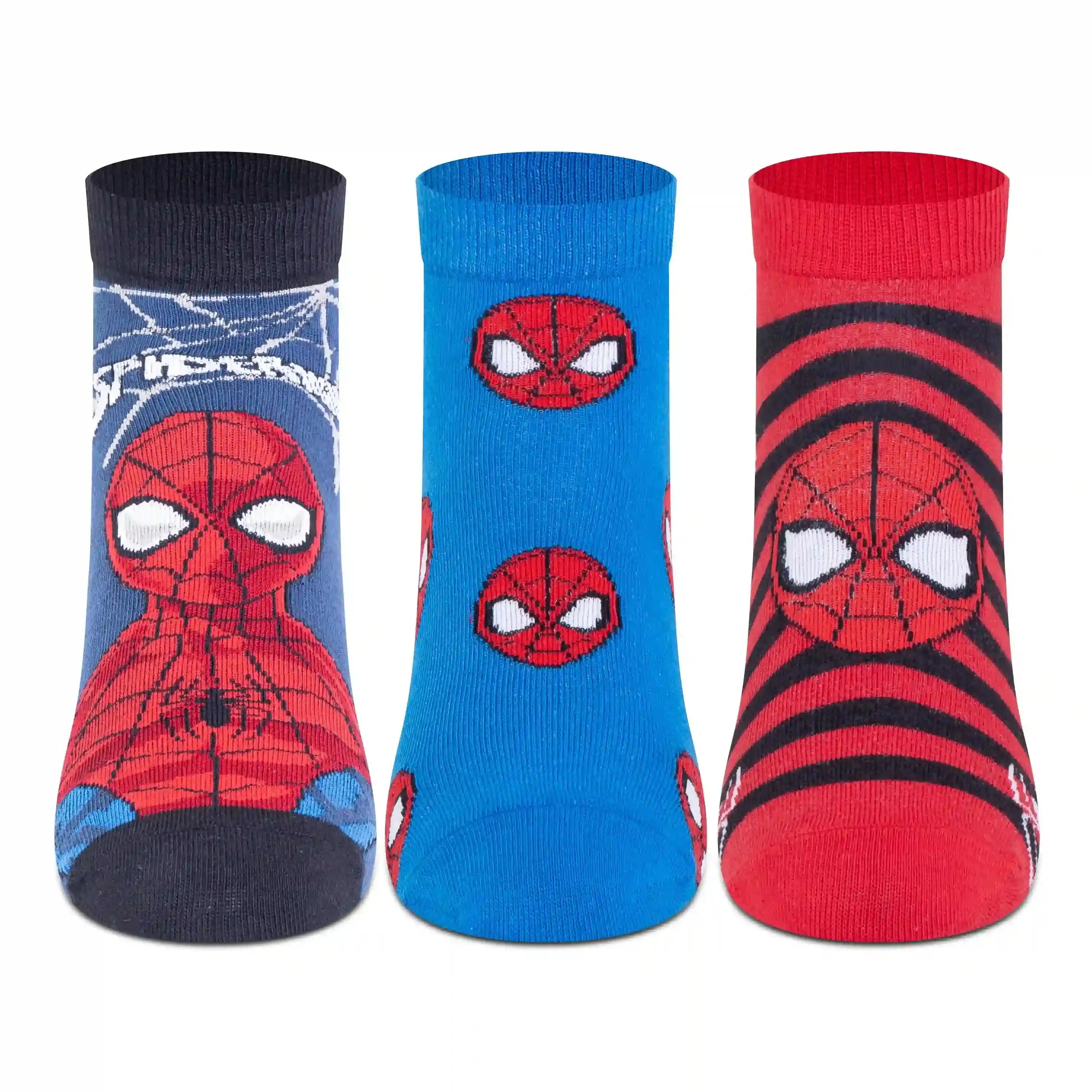 Spiderman Low-Cut Socks for Men (Pack of 3)