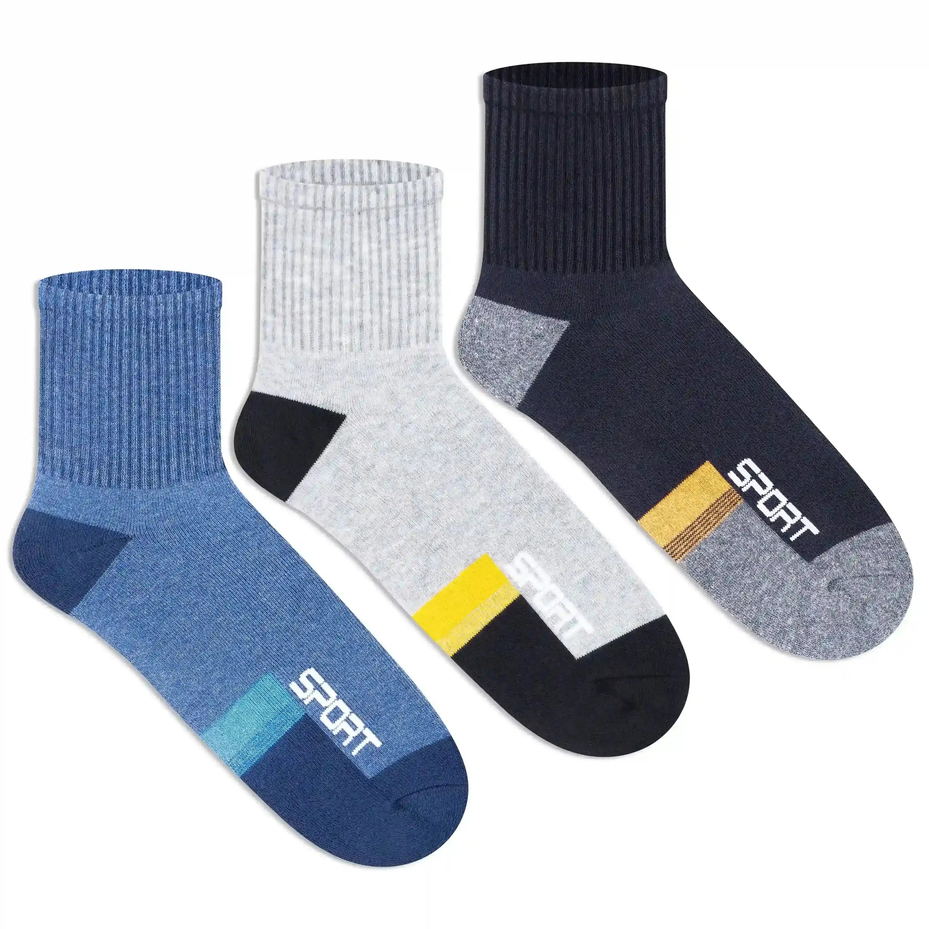 Sports Ankle Socks - Men (Pack of 3)
