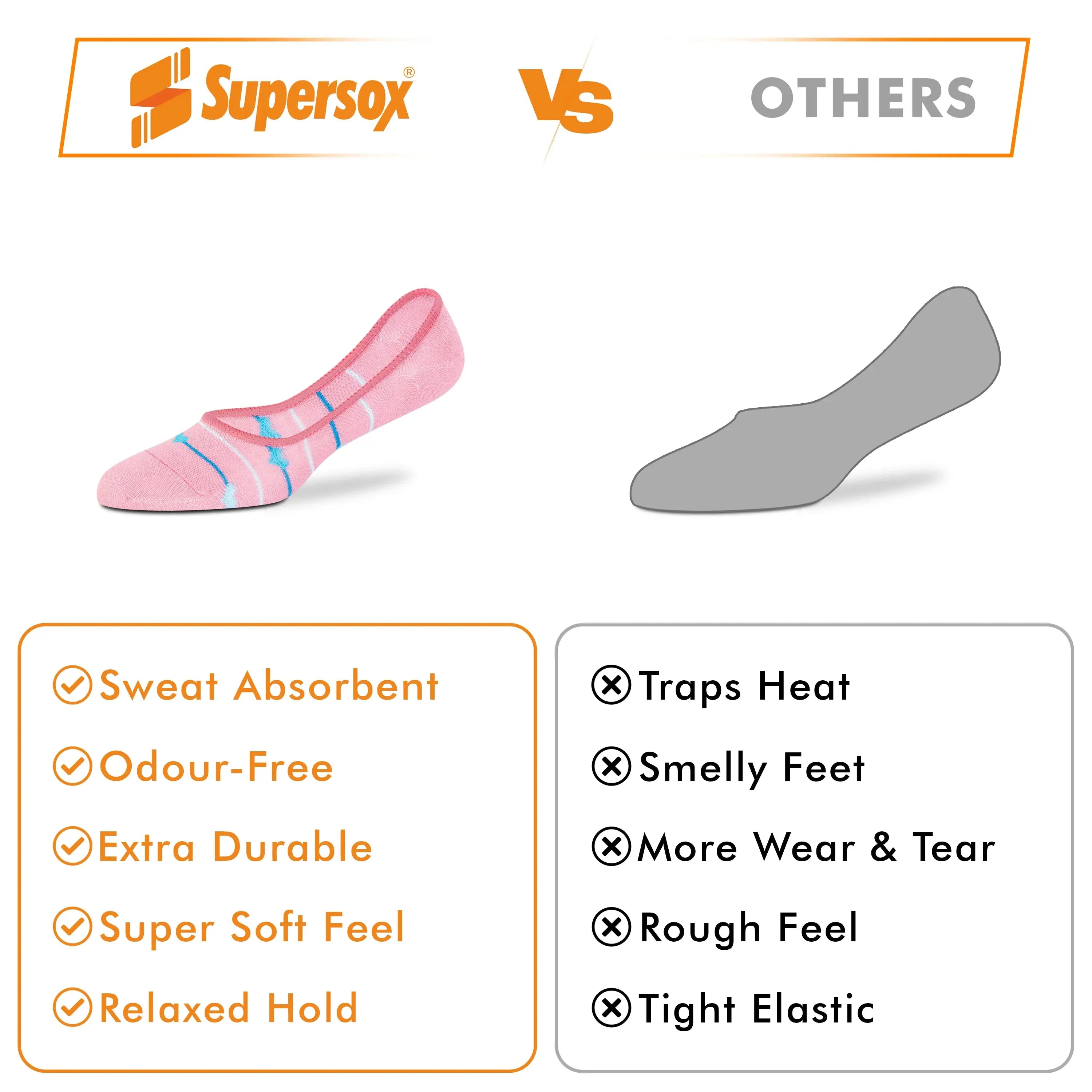 Casual No-Show Socks - Women (Pack of 3) Supersox