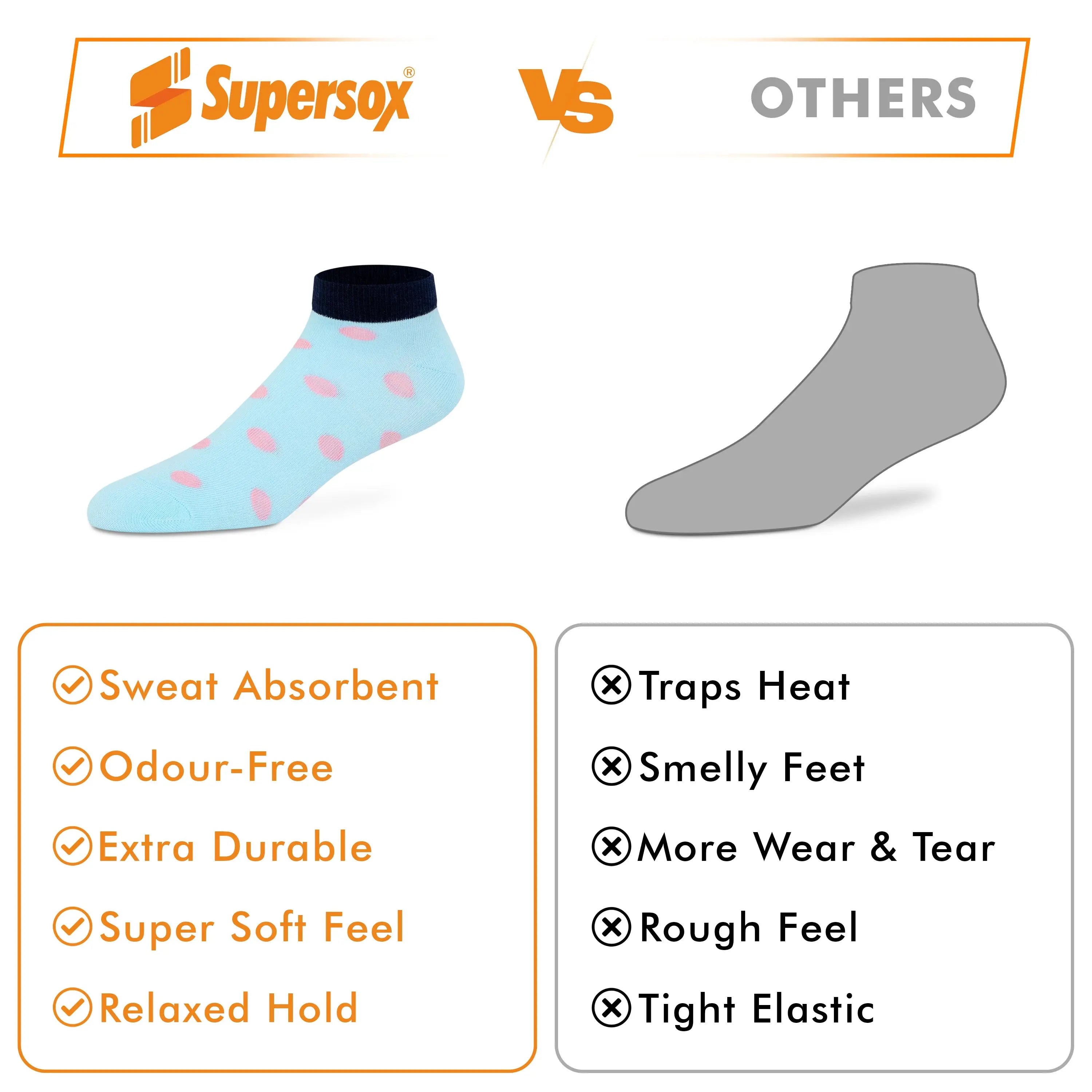 Casual Low-Cut Socks - Women (Pack of 3) Supersox