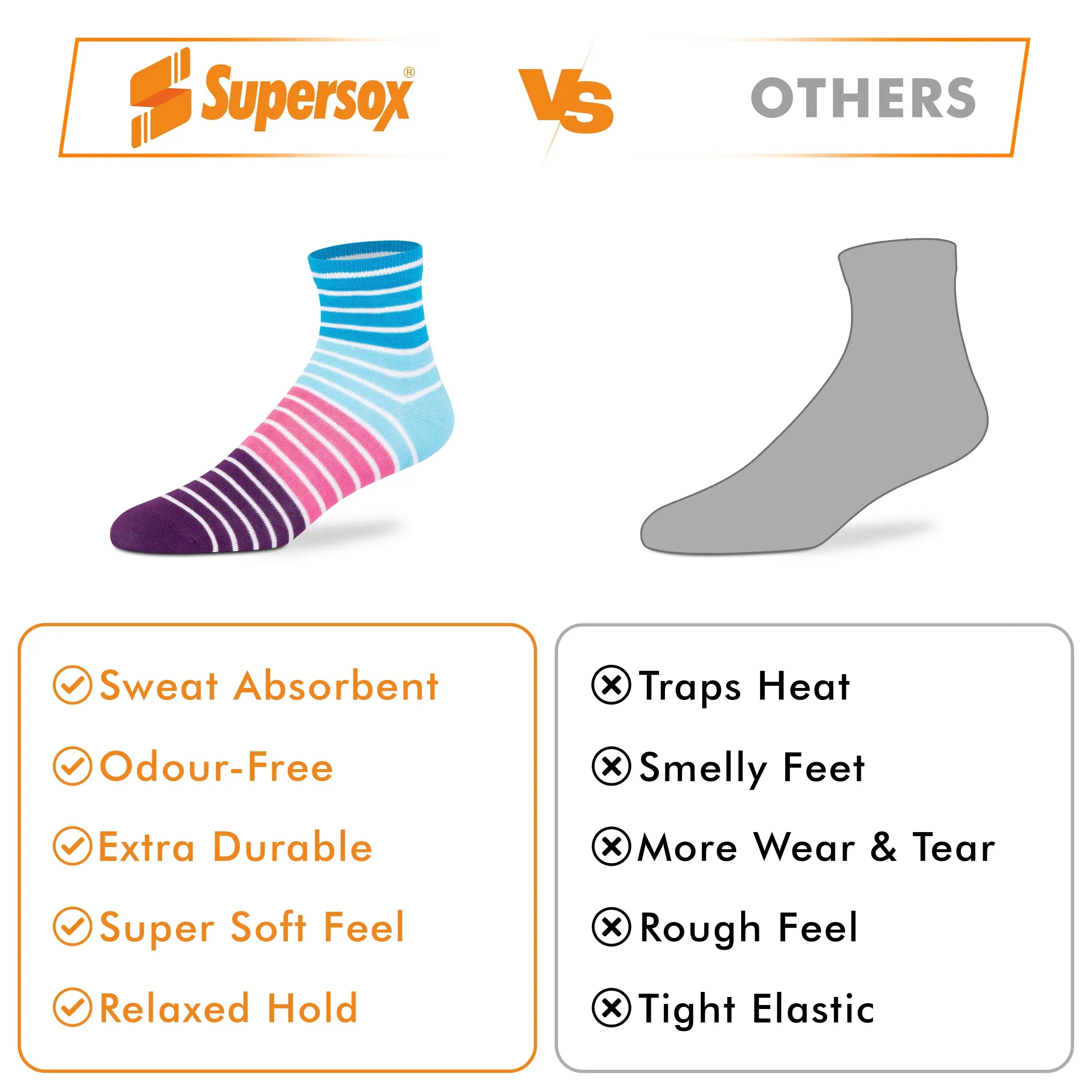 Casual Ankle Socks - Women (Pack of 3) Supersox