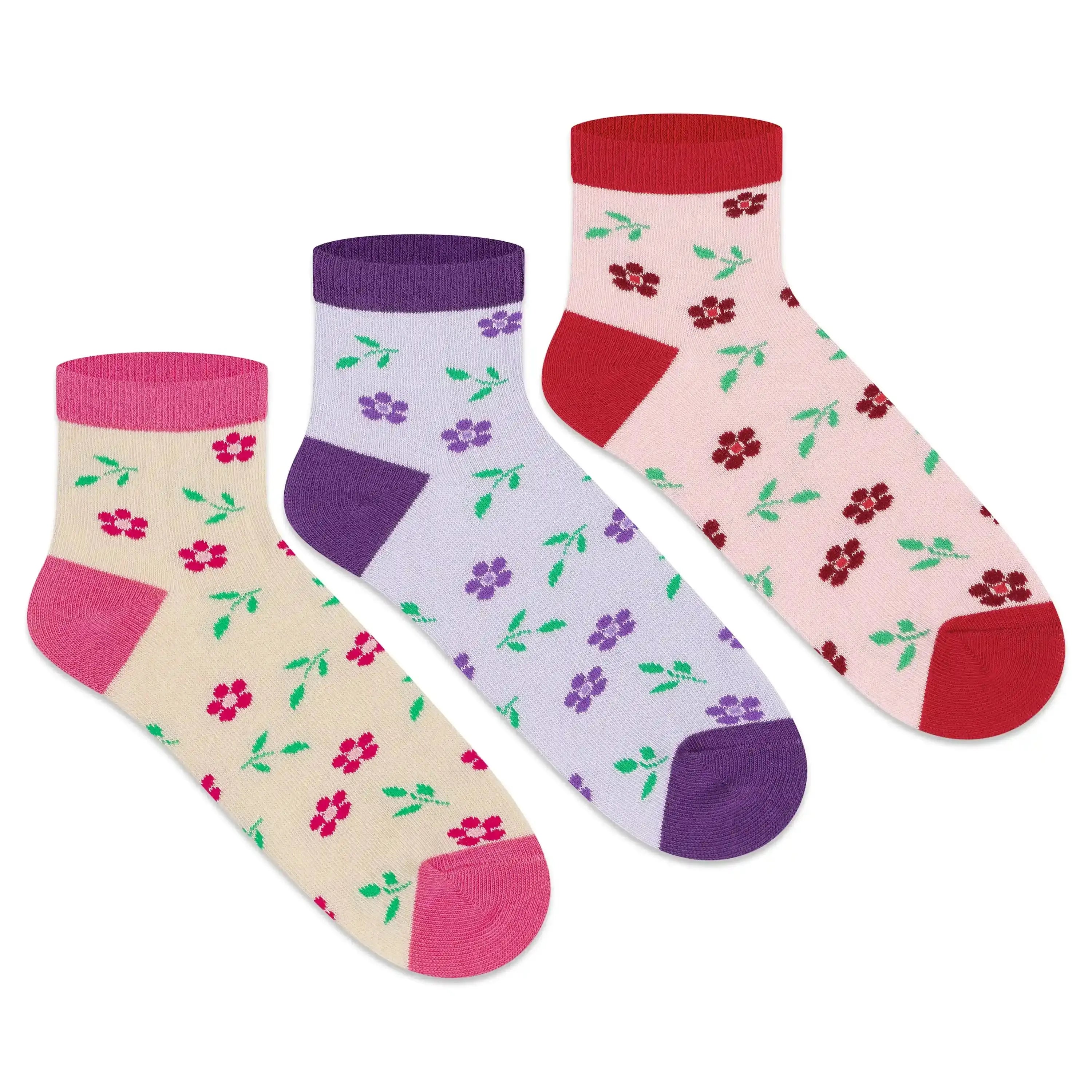Casual Ankle Socks - Girls (Pack of 3)