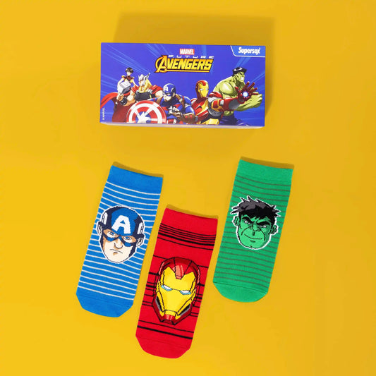 Marvel Avengers Ankle Socks - Boys (Pack of 3) Supersox 3000