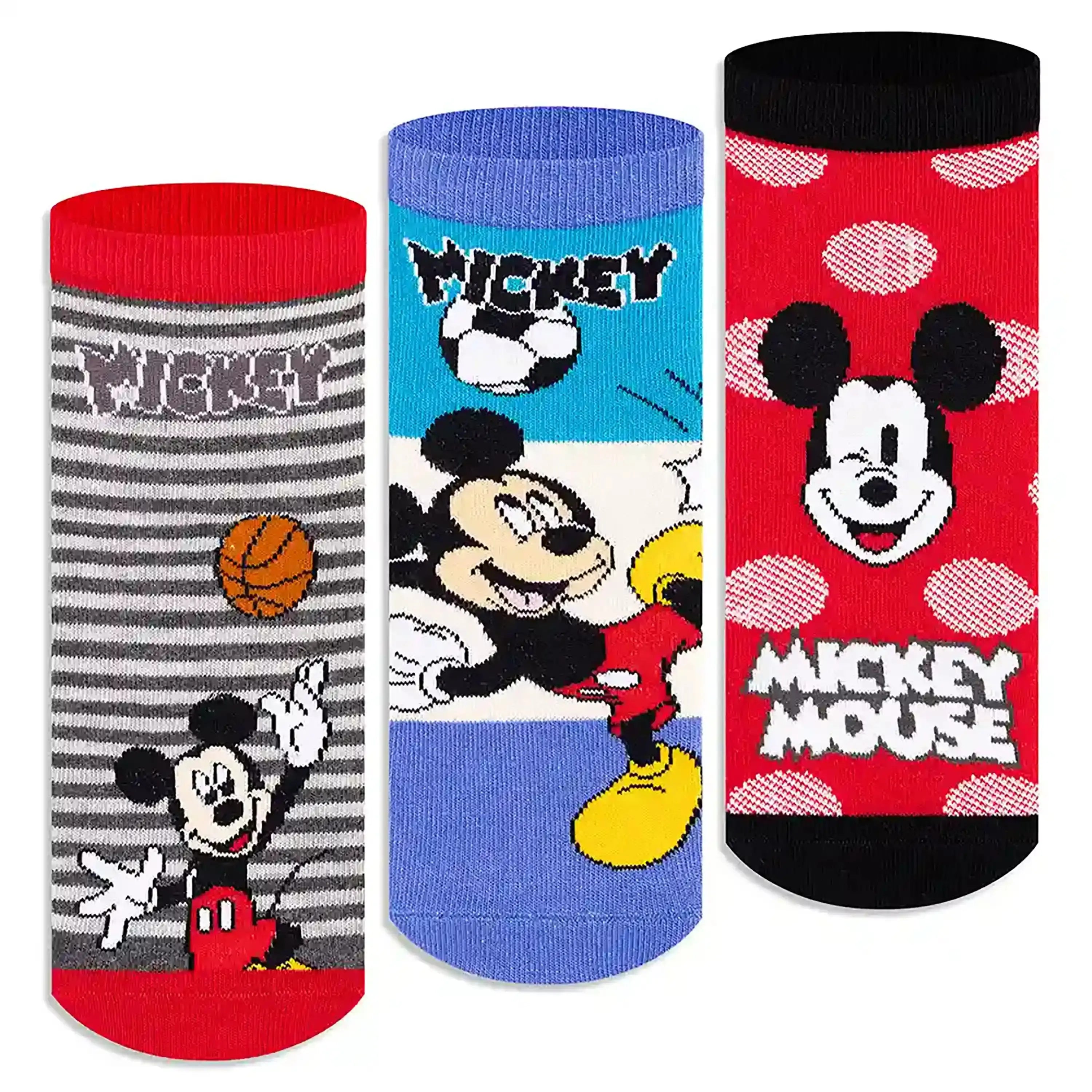 Disney Mickey & Friends Ankle Socks - Boys (Pack of 3) Supersox