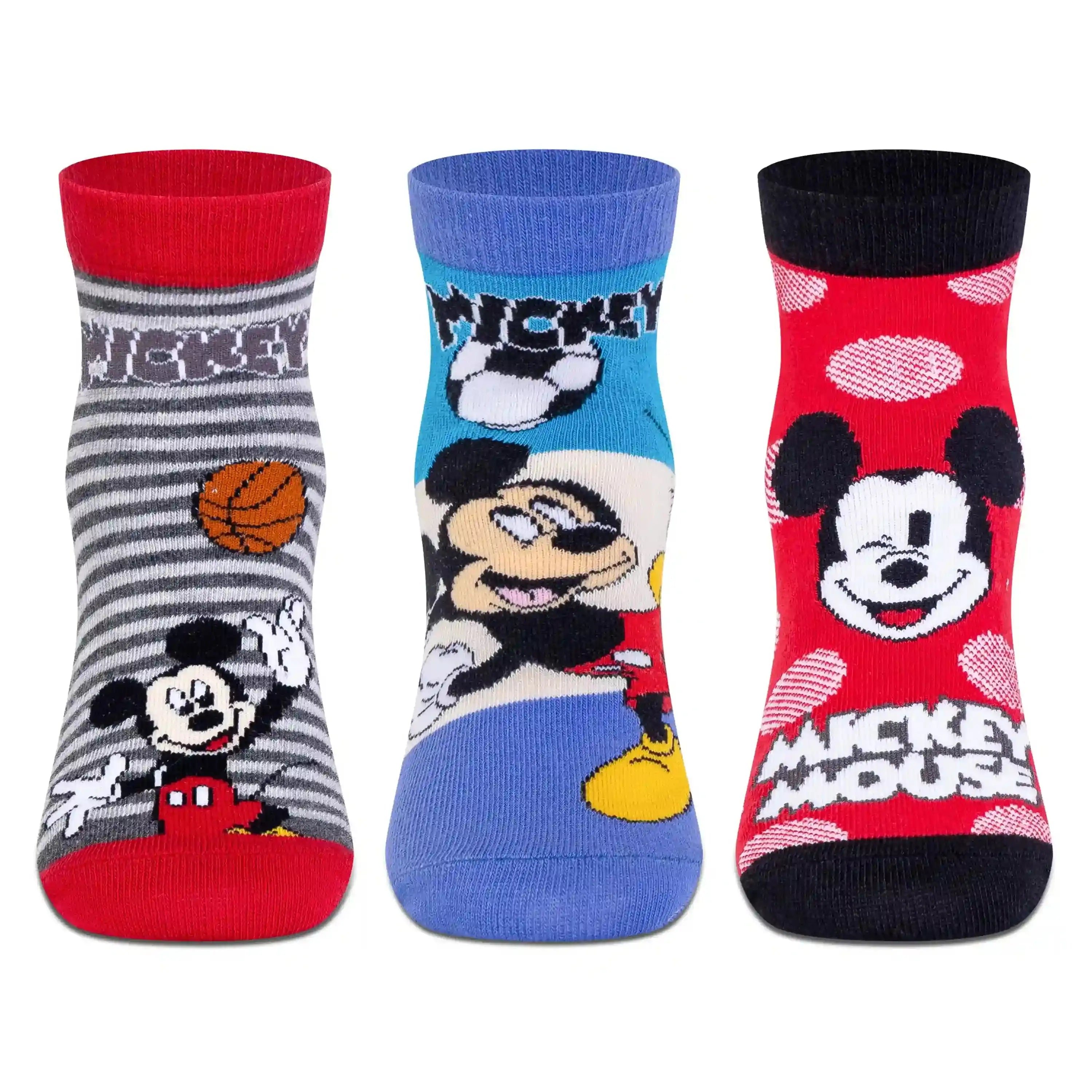 Disney Mickey & Friends Ankle Socks - Boys (Pack of 3) Supersox