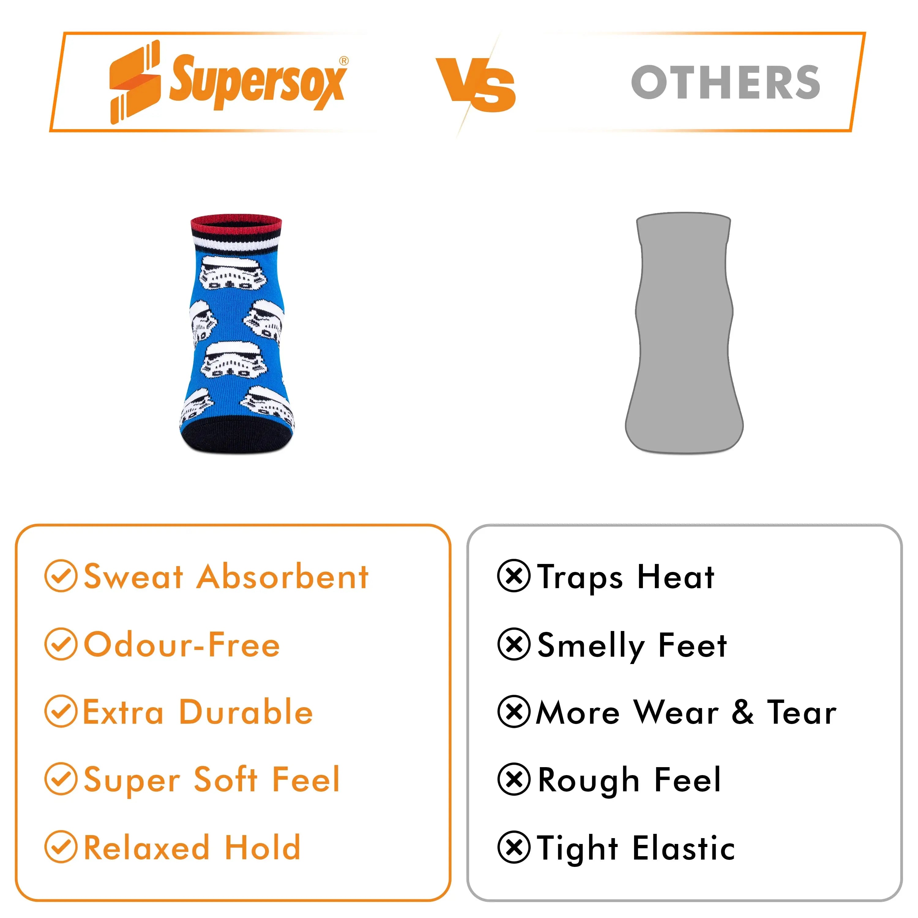 Star Wars Ankle Socks for Boys (Pack of 2) Supersox