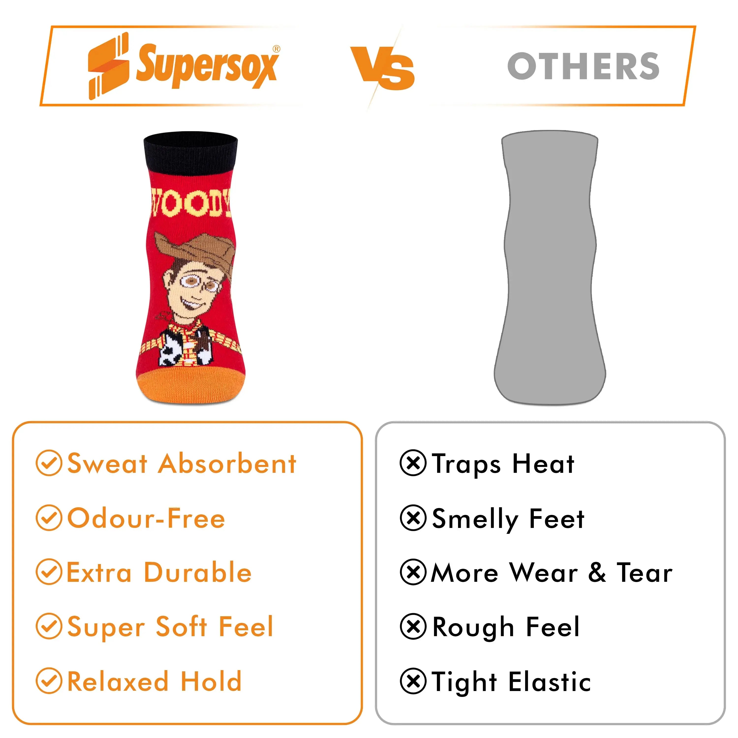 Disney Toy Story Ankle Socks - Boys (Pack of 2) Supersox