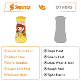 Disney Princesses Ankle Socks - Girls (Pack of 5) Supersox