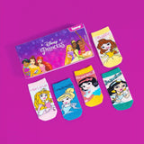 Disney Princesses Ankle Socks - Girls (Pack of 5) Supersox