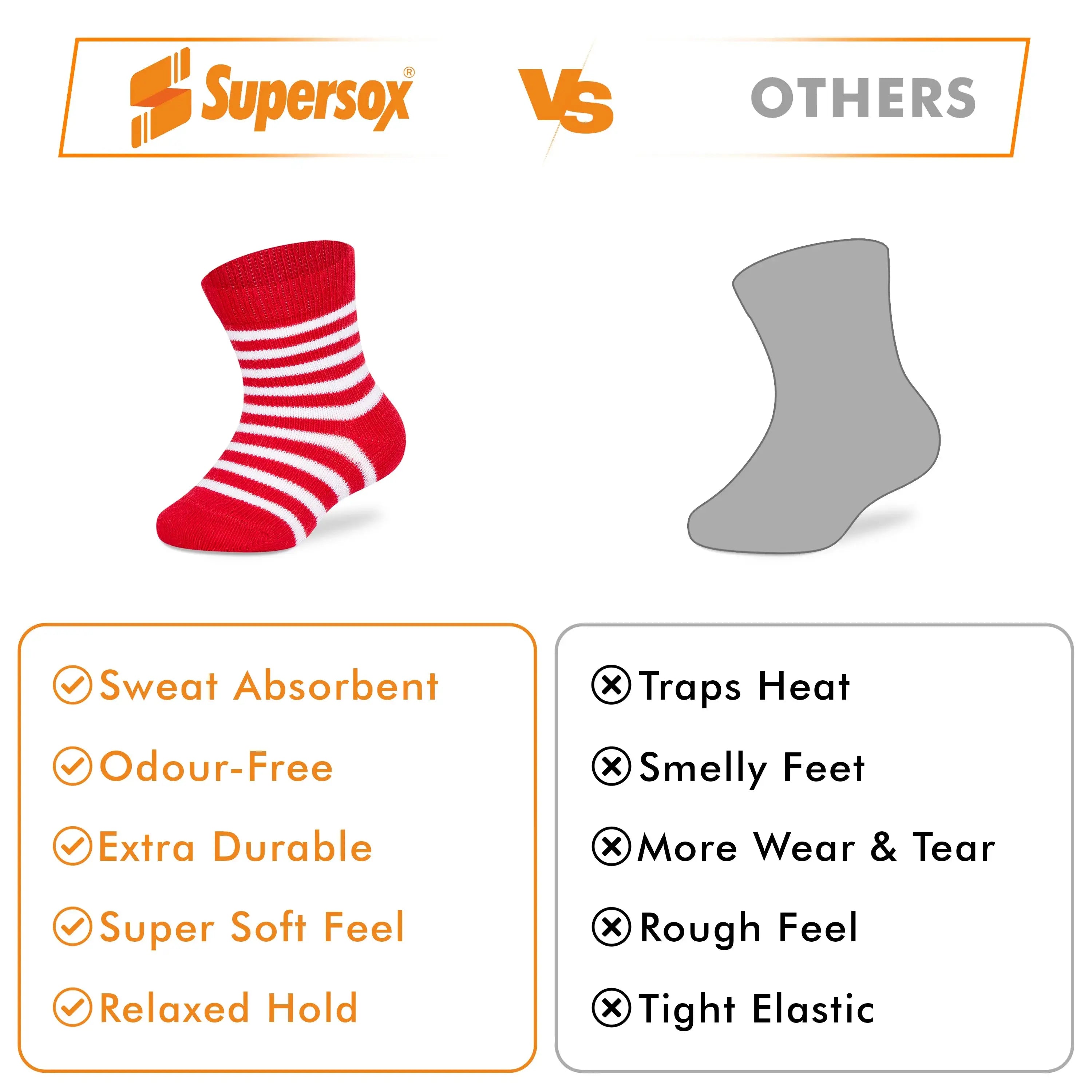 Tiny Tots Ankle Socks - Infants (Pack of 6) Supersox