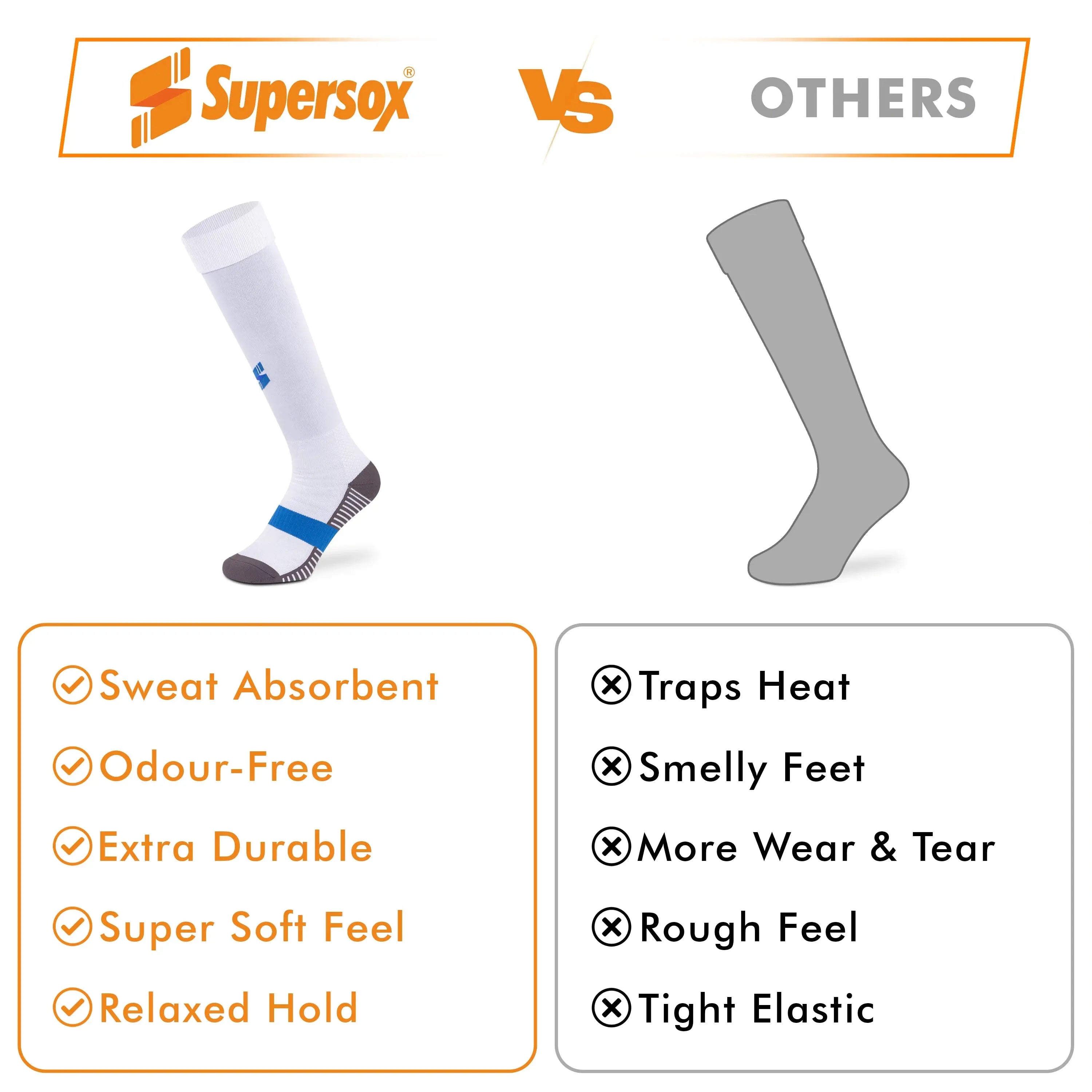 Football Knee Length Socks - Boys (Pack of 2) Supersox