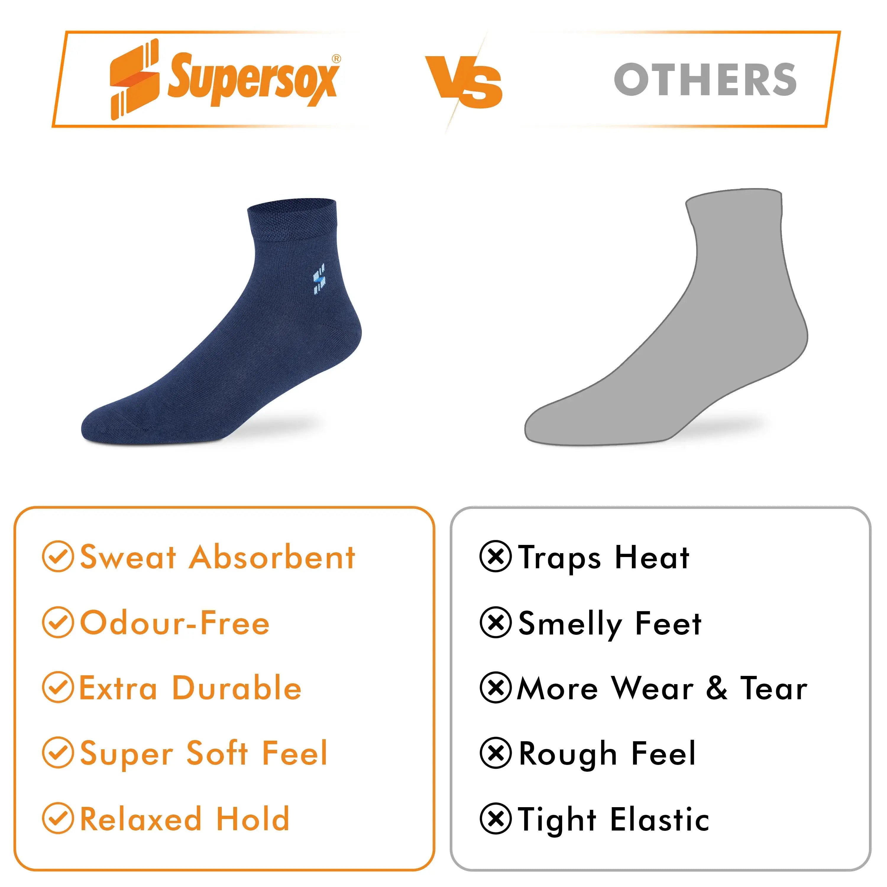 Couple Travel Pack Ankle Socks - Men & Women (Pack of 14) Supersox