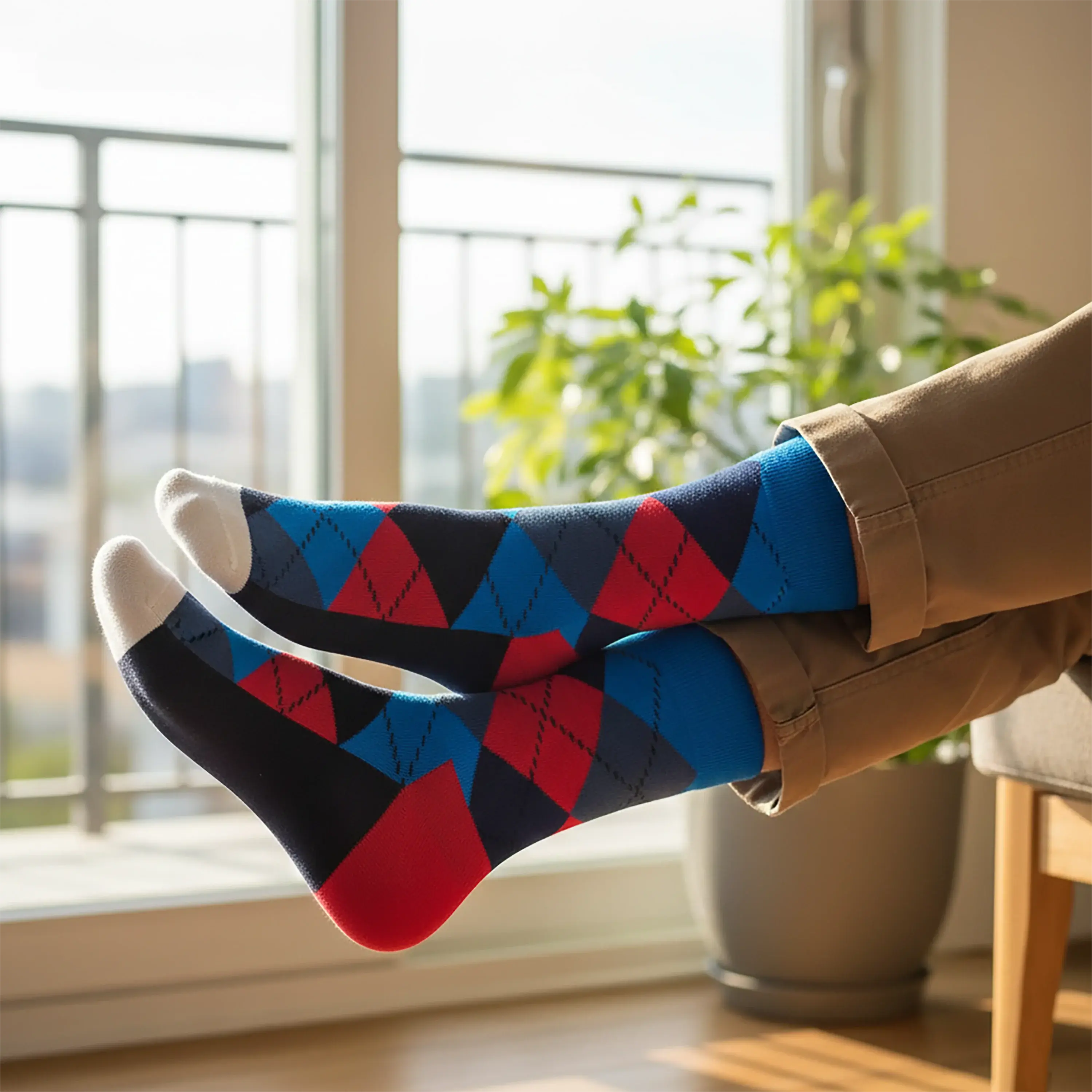 Argyle Crew Socks - Men (Pack of 3) Supersox