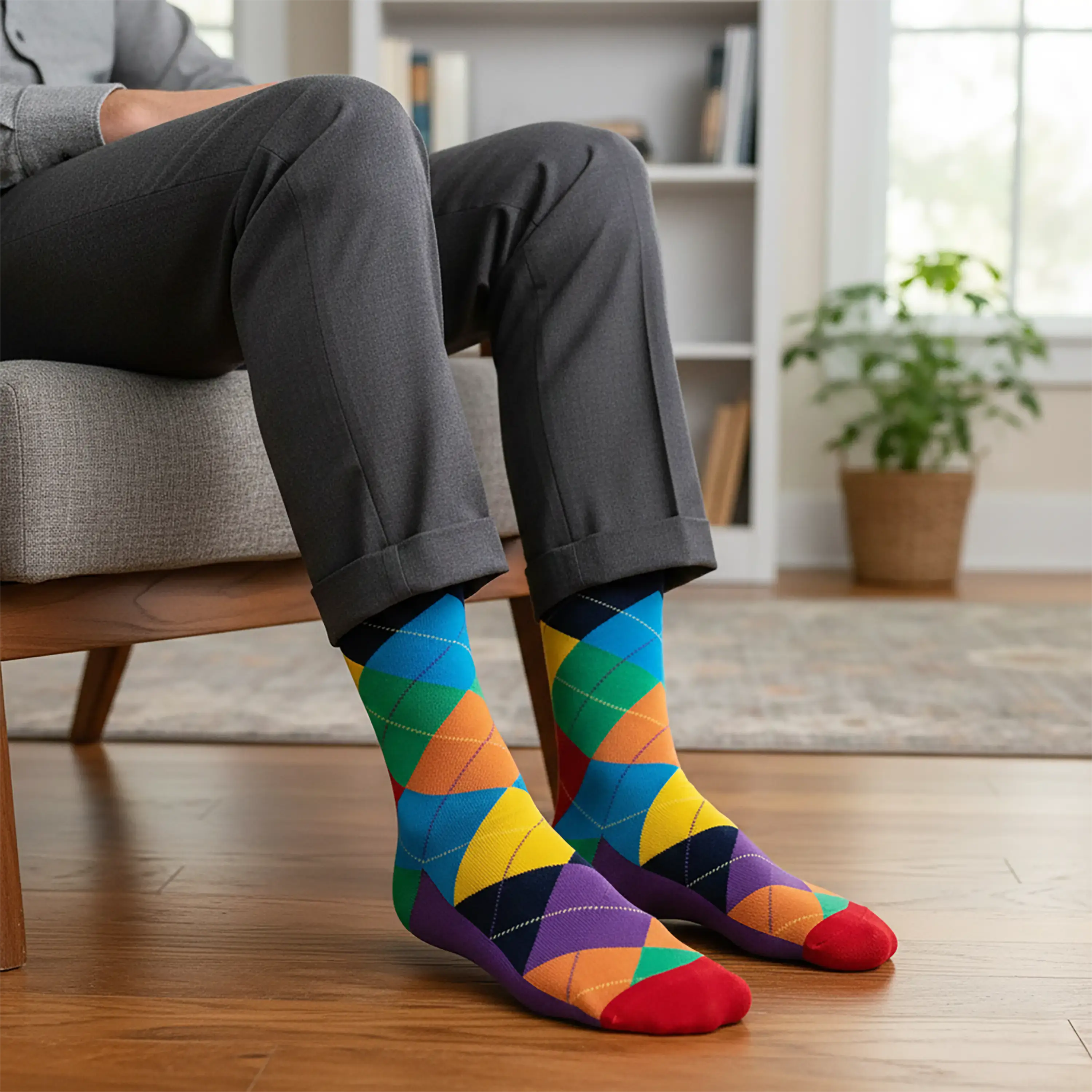 Argyle Crew Socks - Men (Pack of 3) Supersox