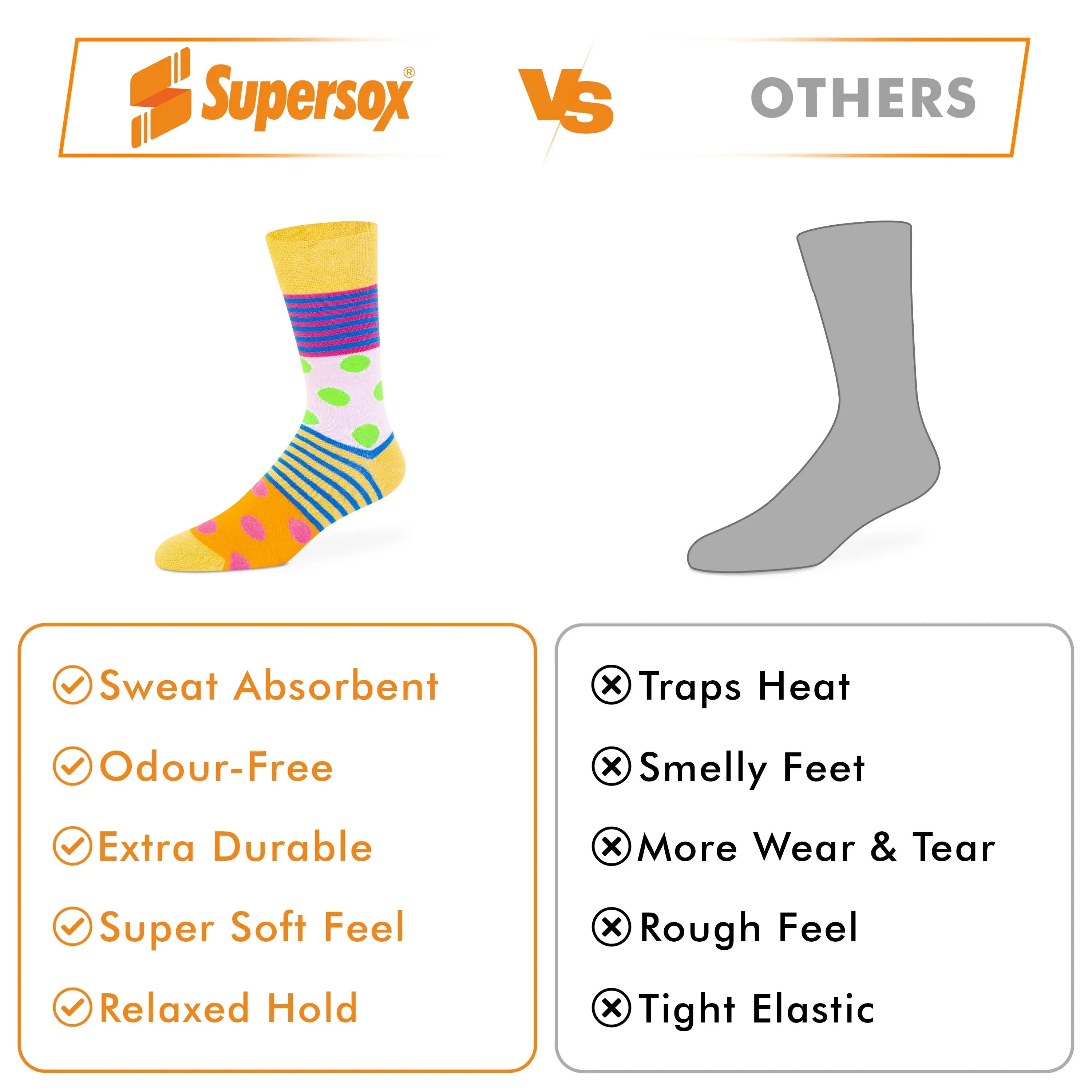 Funky Crew Socks - Unisex (Pack of 1)