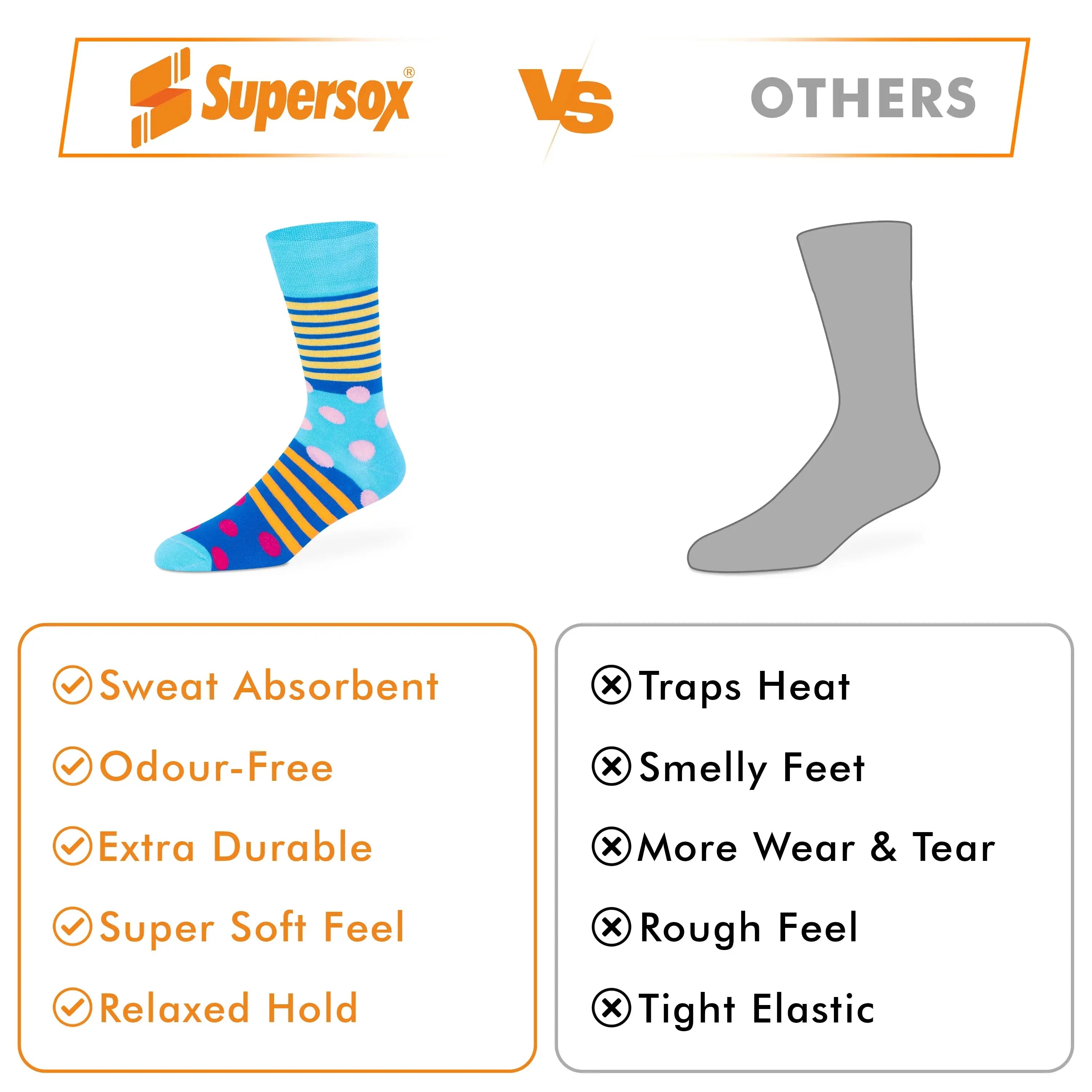 Funky Crew Socks - Unisex (Pack of 1)