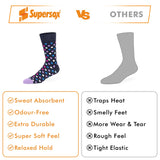 Funky Polka Crew Socks - Unisex (Pack of 2)