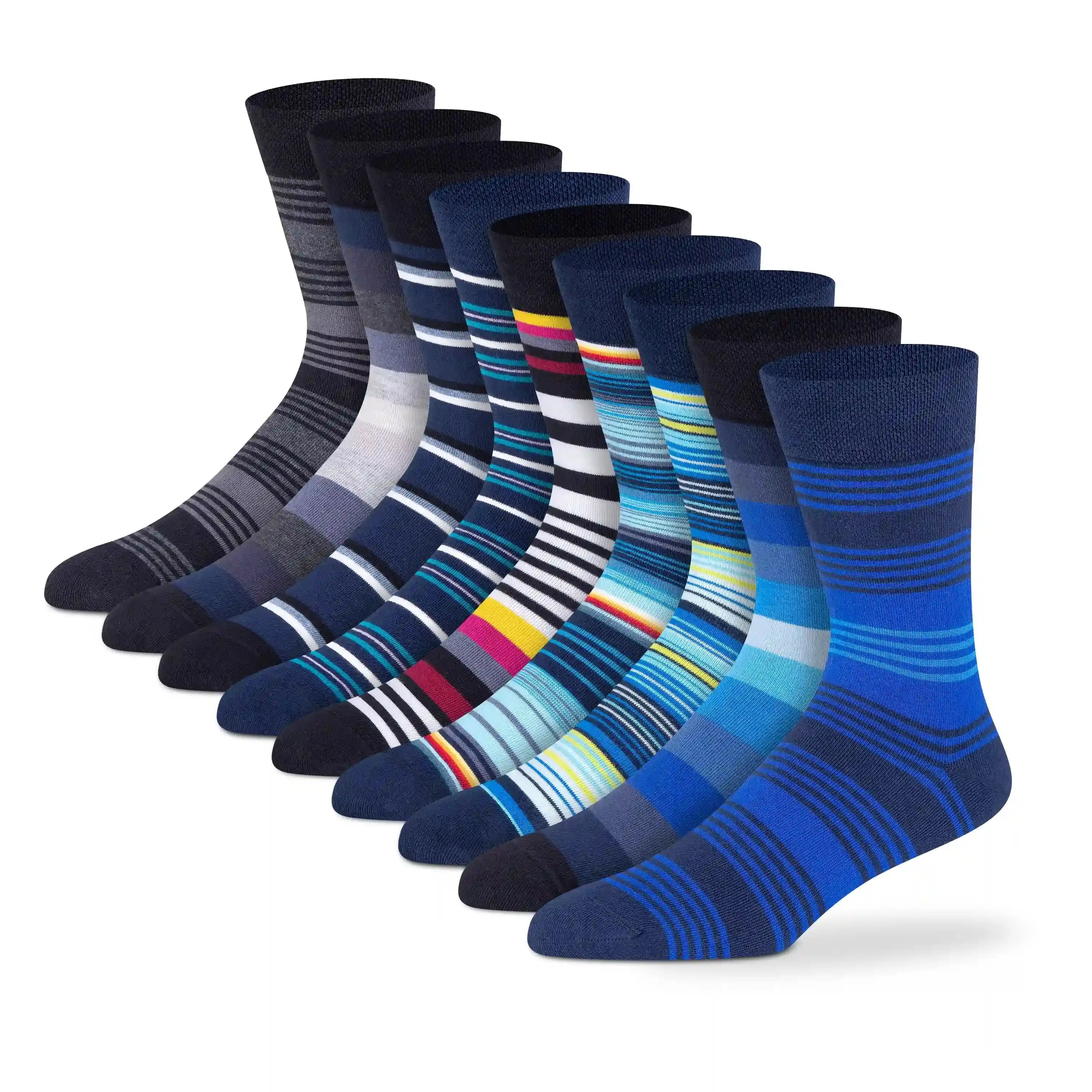 Classic Stripe Socks Gift Box Ã¢â‚¬â€œ Men (Pack of 9) Supersox