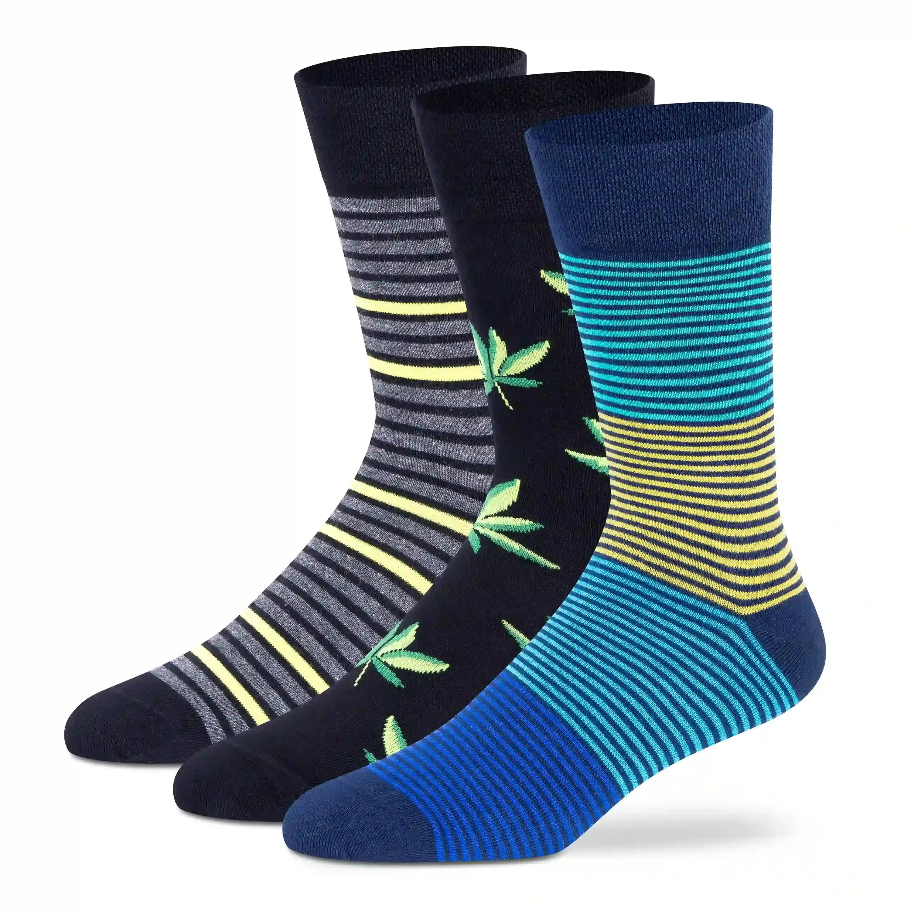 Funky Crew Socks (Unisex) - Pack of 3