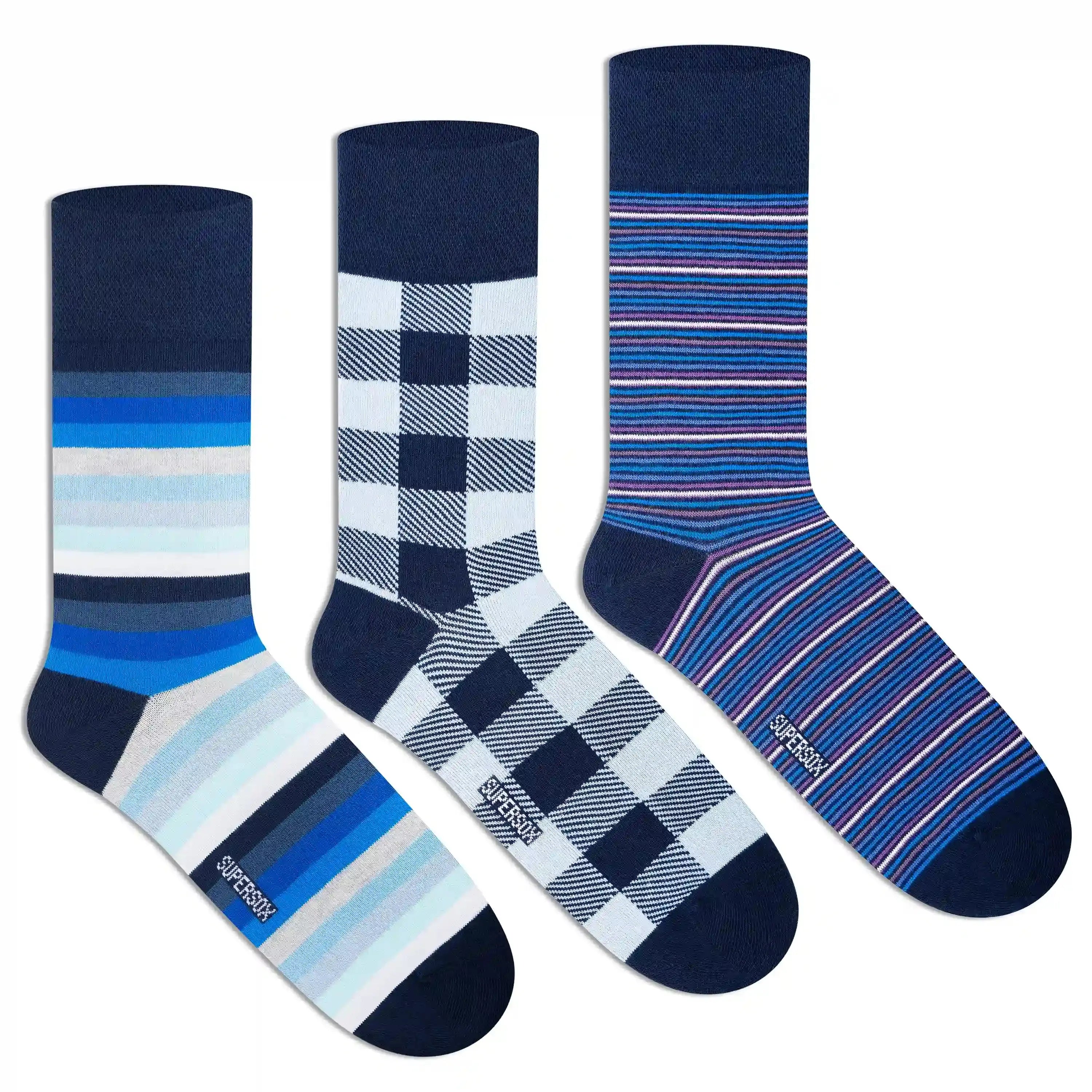 Funky Crew Socks (Unisex) - Pack of 3
