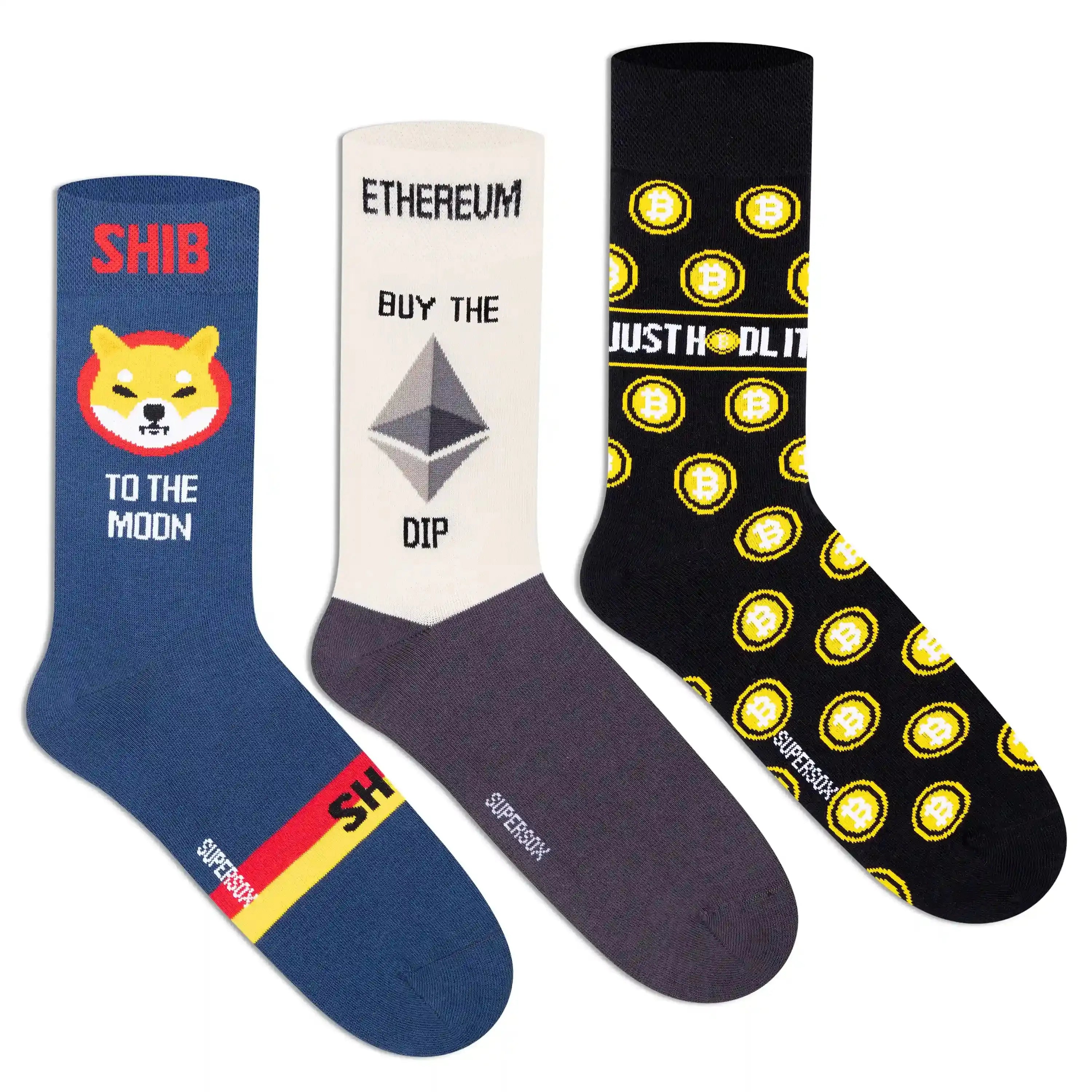 Funky Crew Socks (Unisex) - Pack of 3